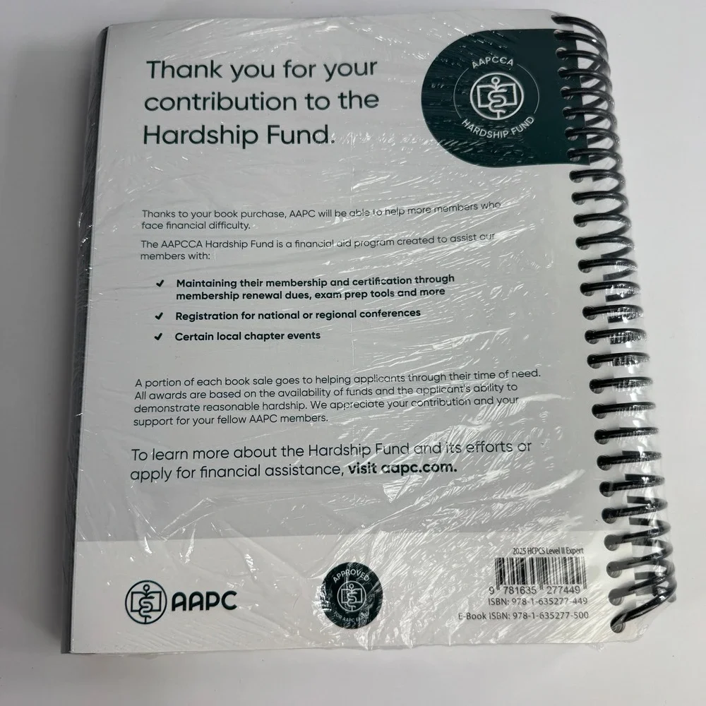 AAPC HCPCS Level II Expert 2025 Medical Coding Book New Spiral Bound Reference